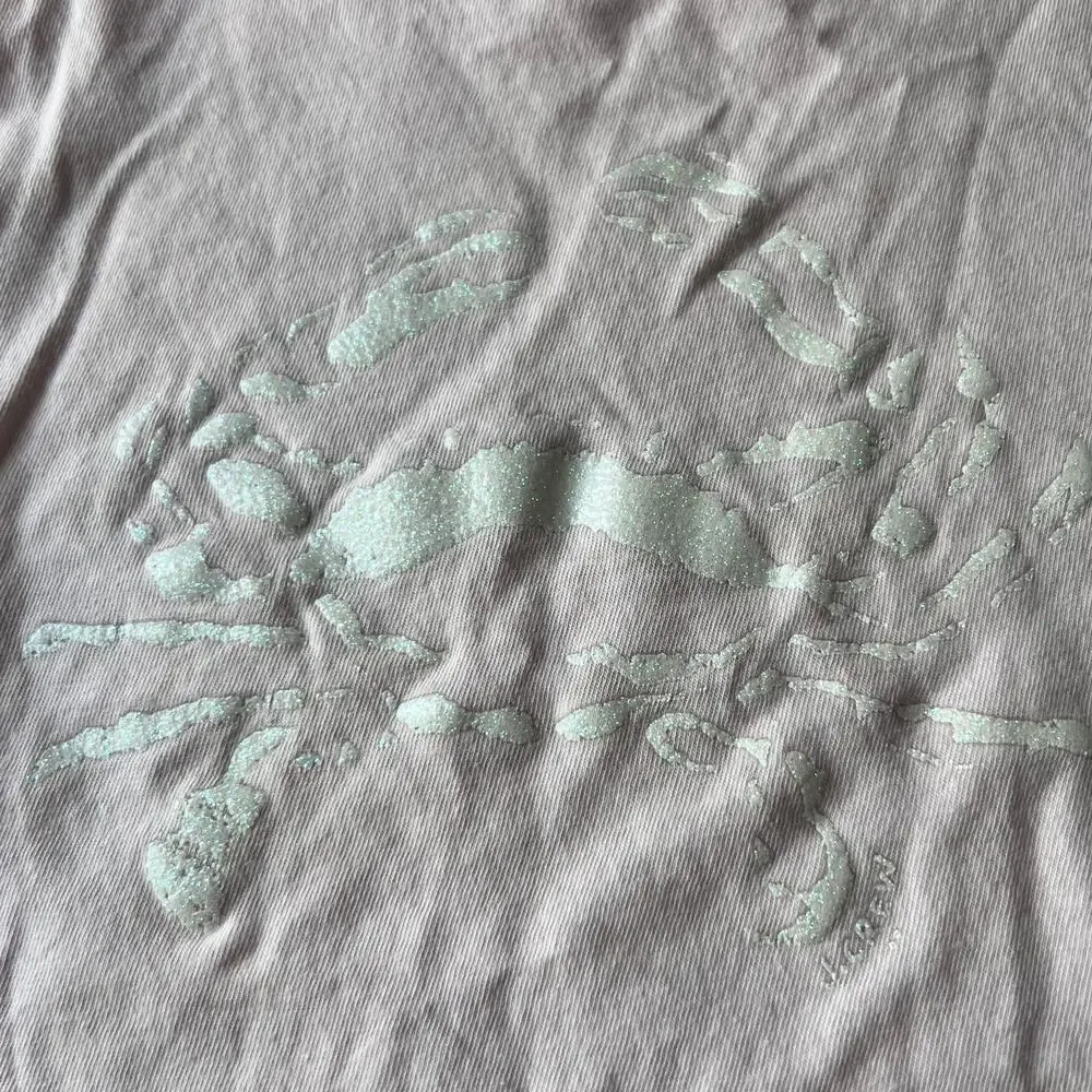 Crewcuts Girl's Pale Pink Crab Short Sleeve Shirt - XXS 2-3